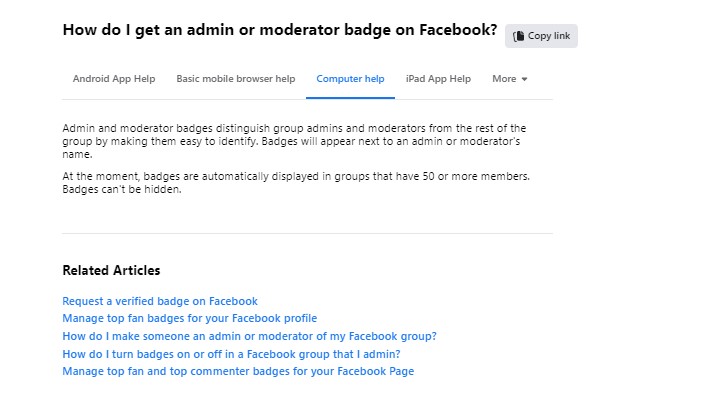 Request a verified badge on Facebook